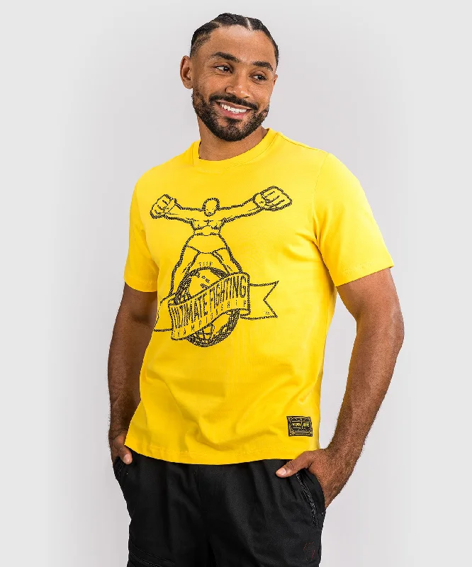 men's eco-friendly printed t-shirts -UFC by Venum Ulti-Man T-Shirt - Yellow