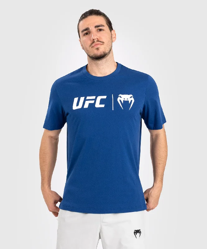 men's funny t-shirts -UFC Venum Classic  T-Shirt - Navy Blue/White