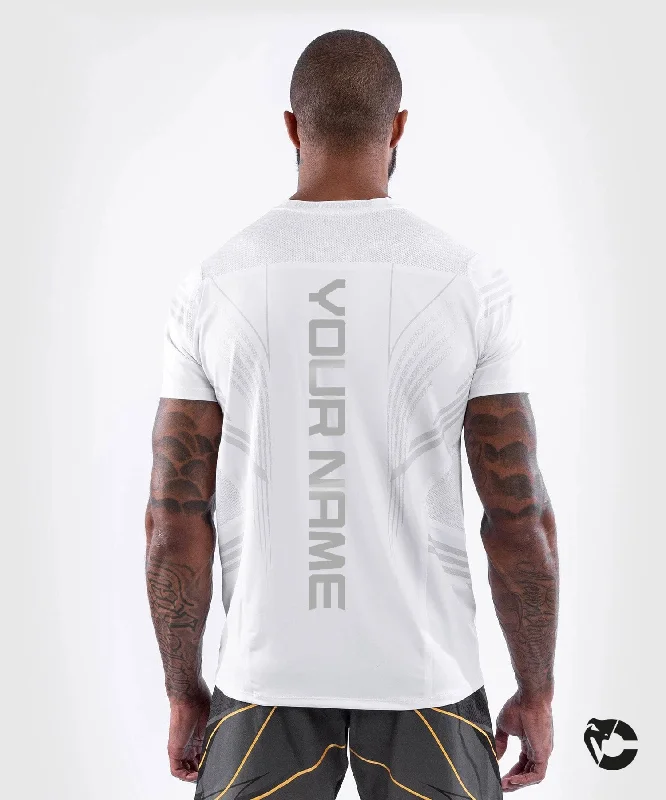 men's bold graphic t-shirts -UFC Venum Personalized Authentic Fight Night Men's Walkout Jersey - White