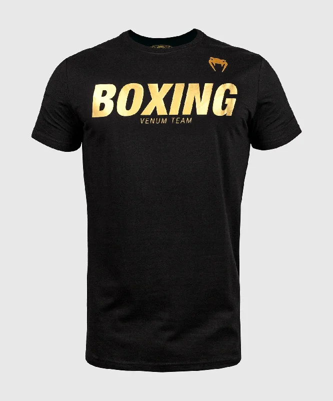 men's short sleeve t-shirts -Venum Boxing VT T-shirt - Black/Gold