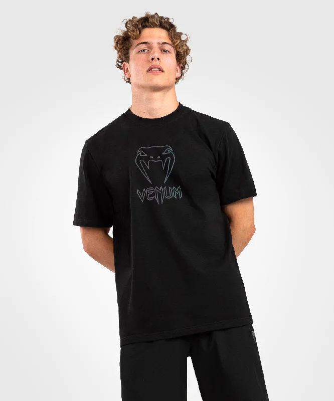 men's streetwear t-shirts -Venum Classic T-Shirt - Black/Black Reflective