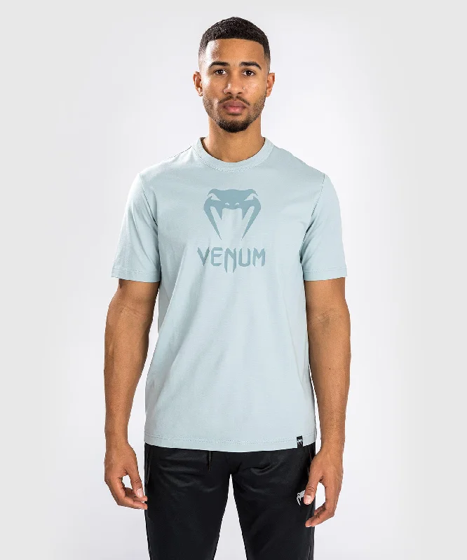 men's slim-fit graphic t-shirts -Venum Classic T-Shirt - Clearwater Blue/Clearwater Blue