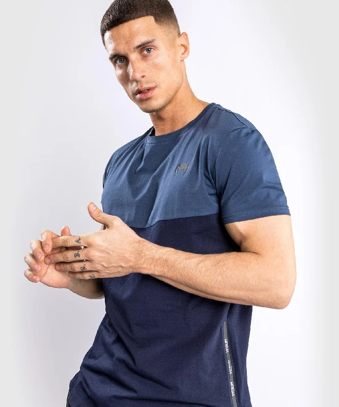 men's crewneck t-shirts -Venum Laser T-shirt - Navy Blue