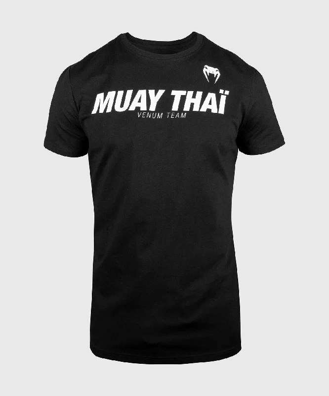 men's sporty t-shirts -Venum Muay Thai VT T-shirt - Black/White