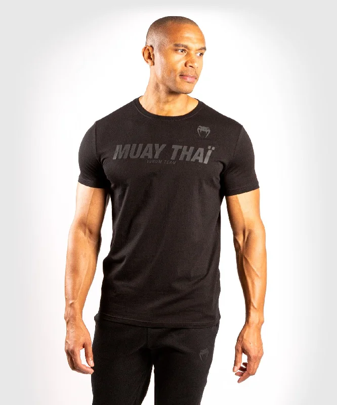 men's soft cotton blend tees -Venum Muay Thai VT T-shirt - Matte/Black