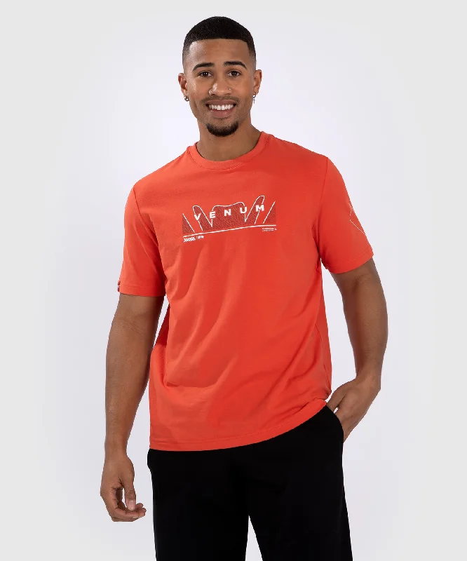 men's trendy graphic t-shirts -Venum Snake Print T-Shirt - Fluo Orange