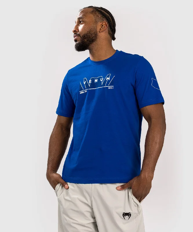 men's comfortable cotton t-shirts -Venum Snake Print T-Shirt - Royale Blue