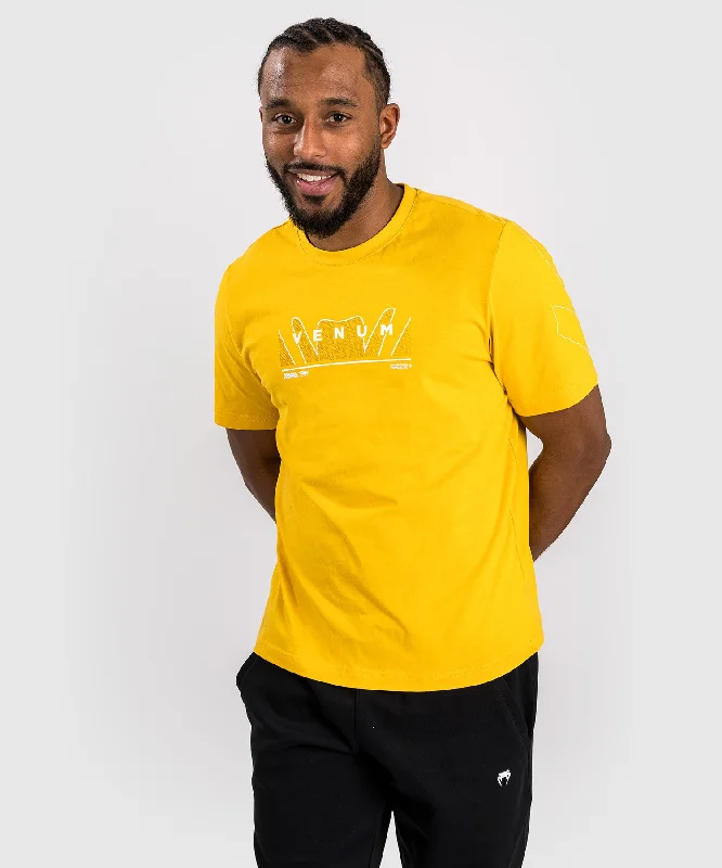 men's minimalist t-shirts -Venum Snake Print T-Shirt - Yellow