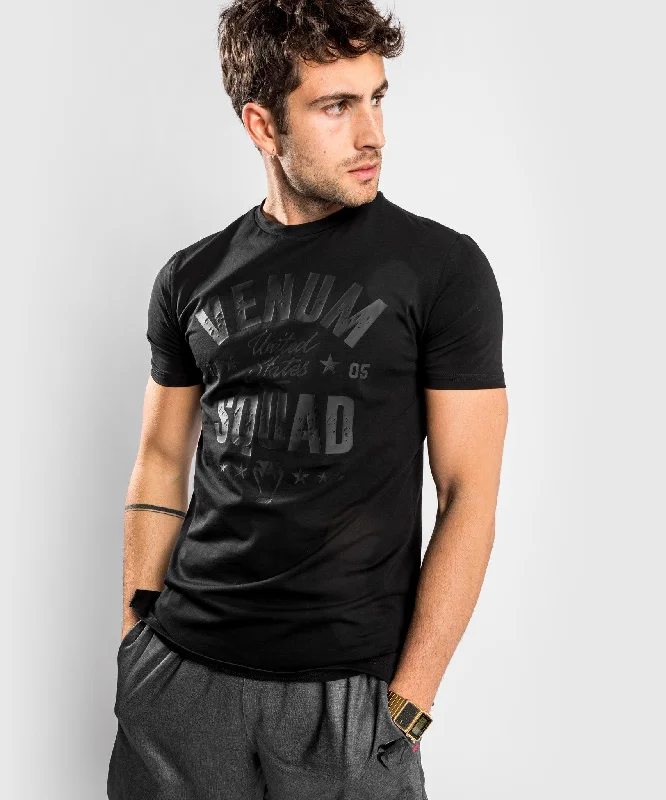 men's funny t-shirts -Venum Squad T-Shirt - Black/Black