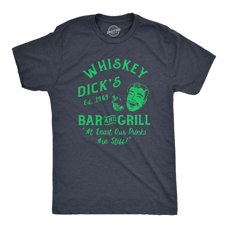 men's slogan t-shirts -Whiskey Dicks Bar And Grill Men's T Shirt