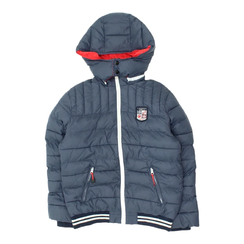 men's rugged jackets -4US Cesare Paciotti Rugby League Boys Navy Padded Jacket | Vintage Designer Kids