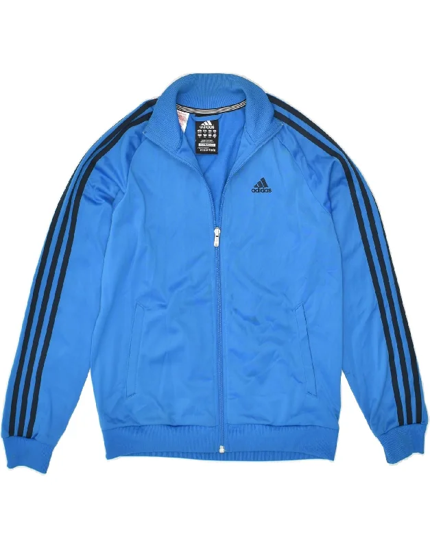 men's tailored outdoor jackets -ADIDAS Boys Clima 365 Tracksuit Top Jacket 11-12 Years Blue Polyester