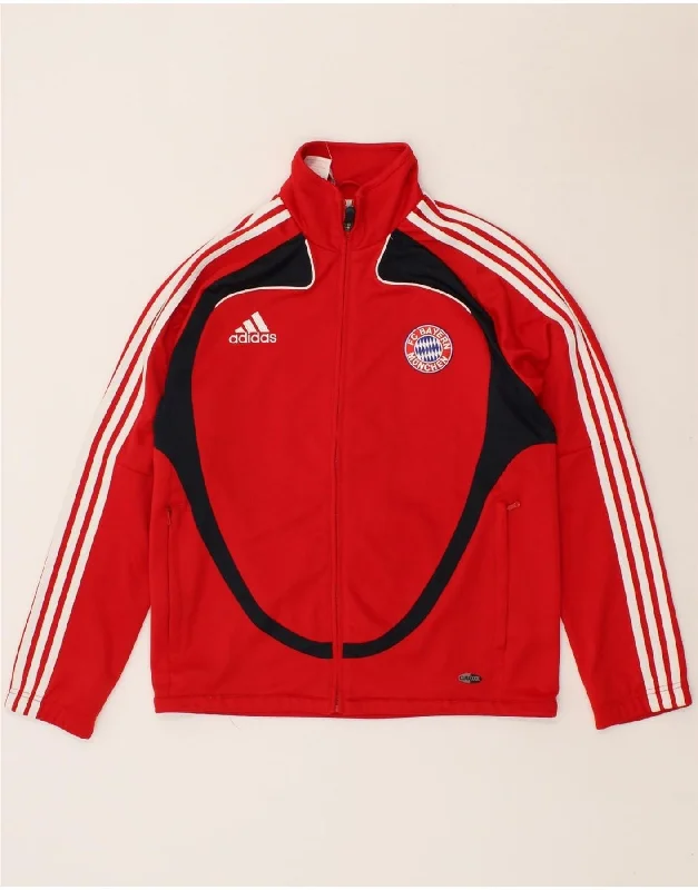 men's windproof jackets -ADIDAS Boys Climacool Tracksuit Top Jacket 13-14 Years Red Colourblock