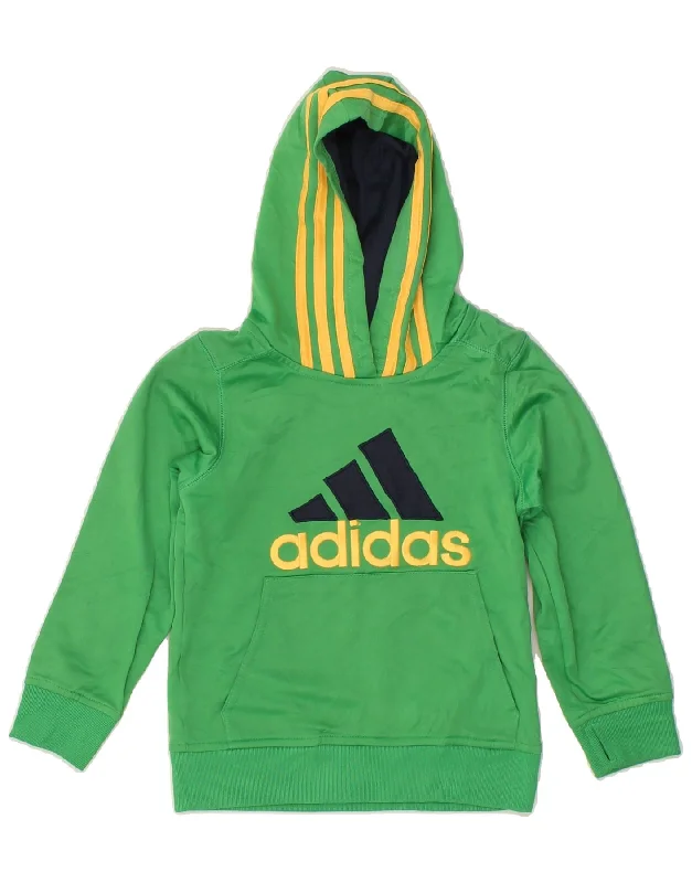 men's lightweight cotton hoodie -ADIDAS Boys Graphic Hoodie Jumper 5-6 Years Green