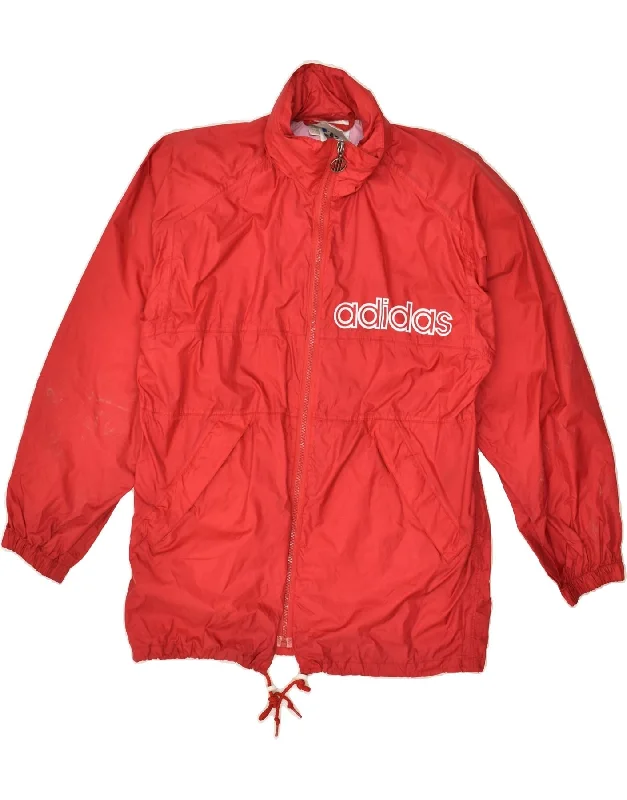 men's classic jackets -ADIDAS Boys Graphic Rain Jacket 13-14 Years Red