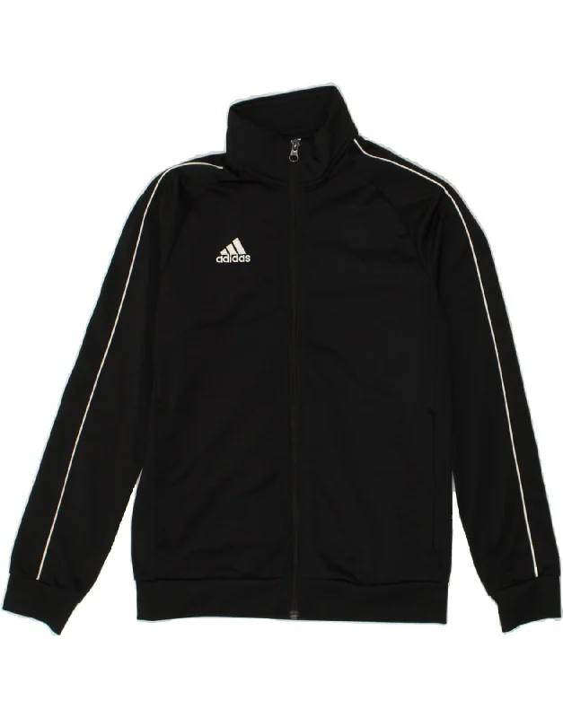 men's versatile jackets for fall -ADIDAS Boys Graphic Tracksuit Top Jacket 11-12 Years Black Polyester