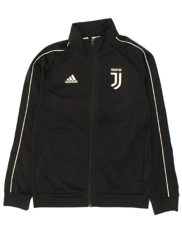 men's sporty jackets -ADIDAS Boys Juventus Graphic Tracksuit Top Jacket 11-12 Years Black