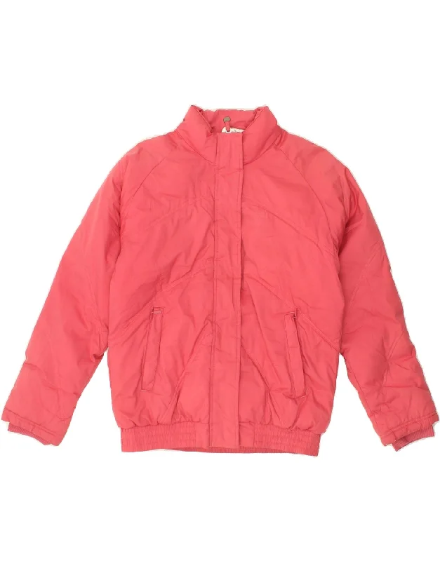 men's lightweight puffer jackets -ADIDAS Girls Bomber Jacket 13-14 Years Pink Polyester