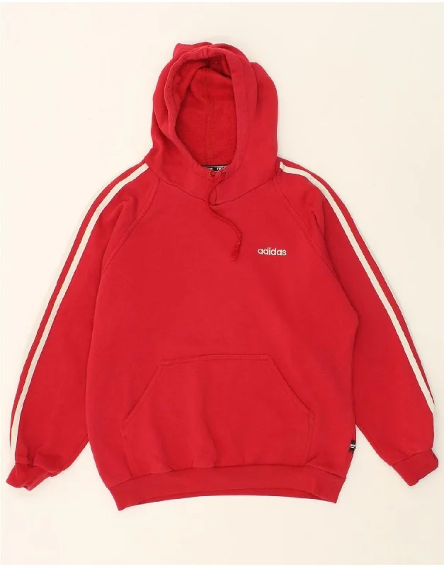 men's hoodie for gym -ADIDAS Girls Hoodie Jumper 11-12 Years Red Cotton