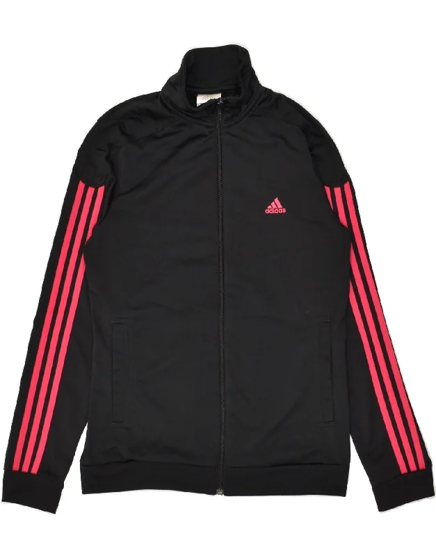 men's heavy-duty jackets for winter -ADIDAS Girls Tracksuit Top Jacket 15-16 Years Black