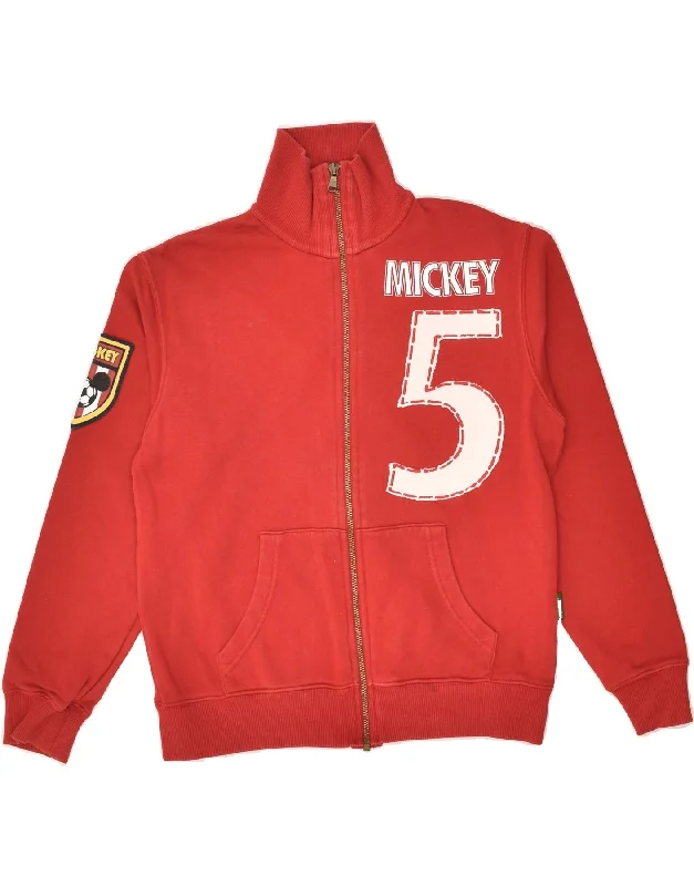 men's hooded jackets -BENETTON Boys Disney Graphic Tracksuit Top Jacket 8-9 Years Large  Red