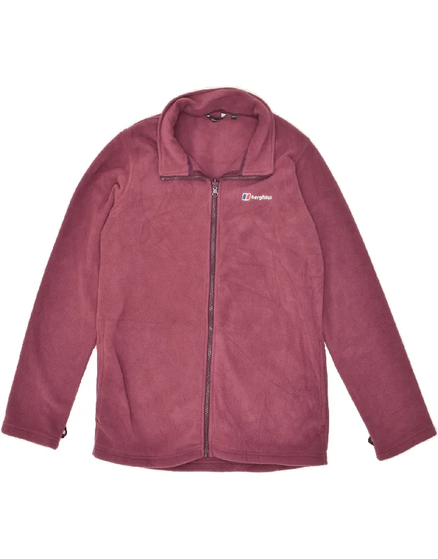 men's heavy-duty jackets for winter -BERGHAUS Boys Fleece Jacket 14-15 Years Burgundy Polyester