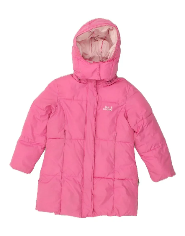 men's weather-resistant jackets -BEST COMPANY Girls Padded Jacket 5-6 Years Pink Polyester