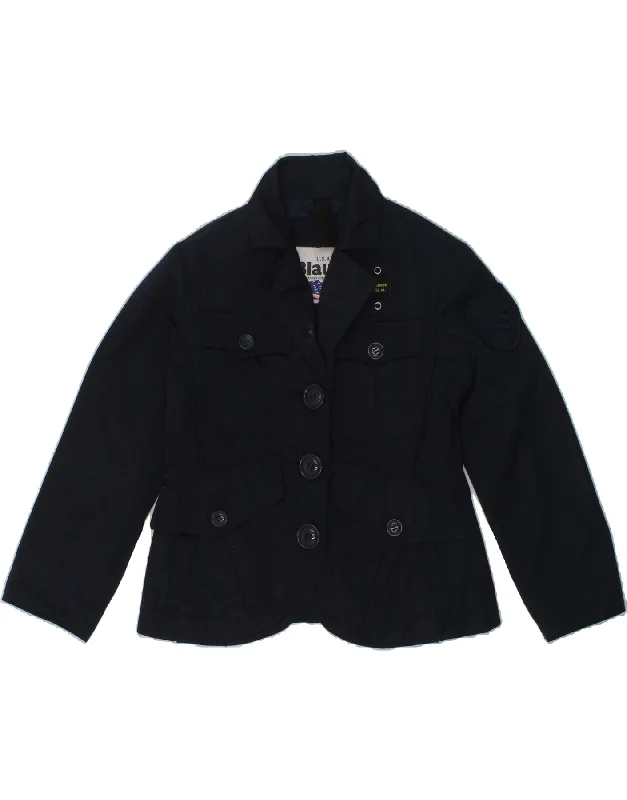 men's tailored outdoor jackets -BLAUER Baby Boys Utility Jacket 18-24 Months Navy Blue Polyester