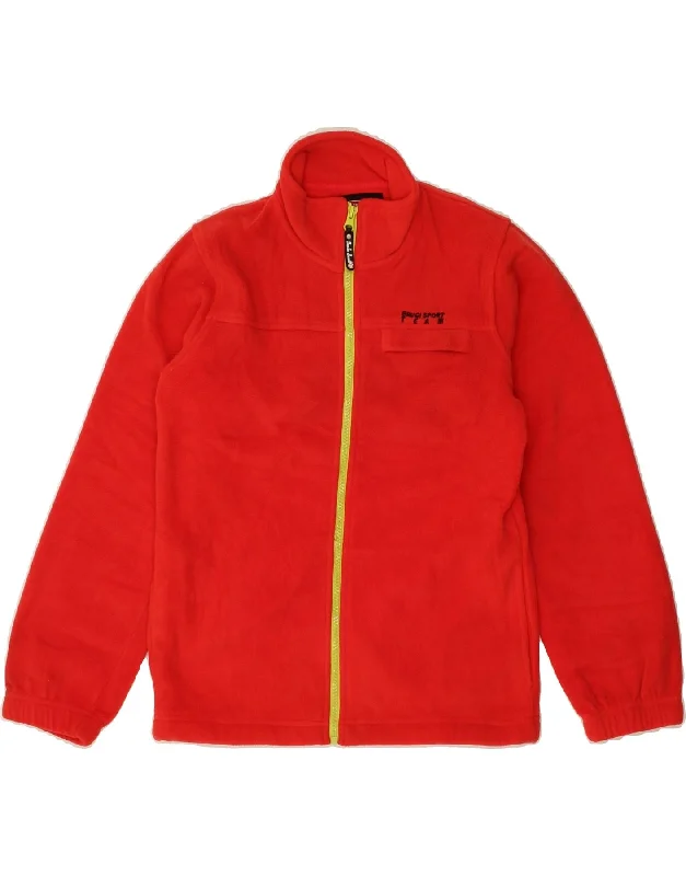 men's hooded jackets -BRUGI Boys Fleece Jacket 11-12 Years Red Polyester