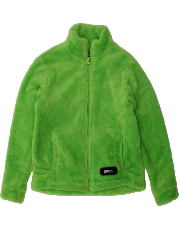 men's stylish parkas -BRUGI Boys Fleece Jacket 4-5 Years Green Polyester