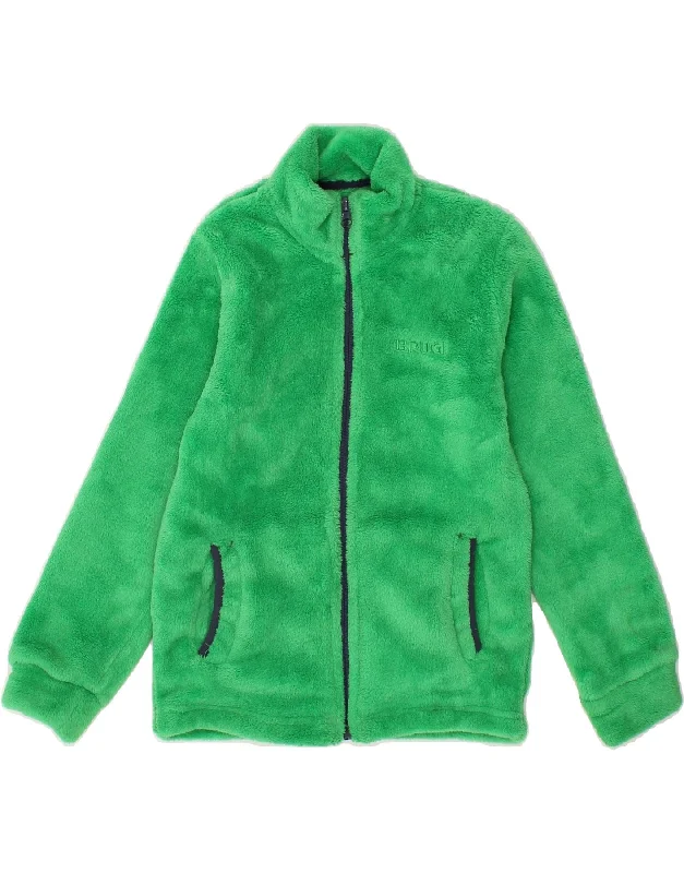 men's high-performance jackets -BRUGI Girls Fleece Jacket 6-7 Years Green Polyester