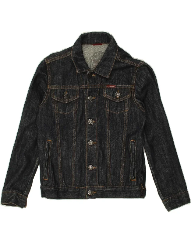 men's casual jackets -CARRERA Boys Denim Jacket 9-10 Years Navy Blue Cotton