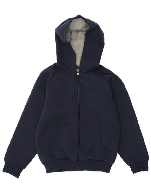 men's slim knit sweaters -CHAMPION Boys Zip Hoodie Sweater 9-10 Years Navy Blue