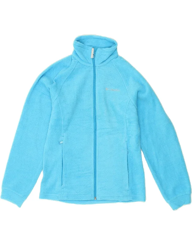 men's hooded jackets -COLUMBIA Girls Fleece Jacket 14-15 Years Blue Polyester