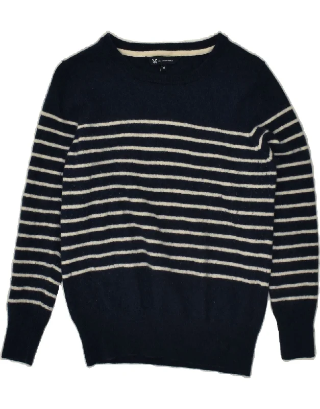 men's cotton sweaters -CREW CLOTHING Girls Boat Neck Jumper Sweater 15-16 Years Navy Blue Striped