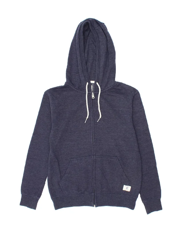 men's lightweight cardigans -DC Boys Zip Hoodie Sweater 10-11 Years XS Navy Blue Cotton