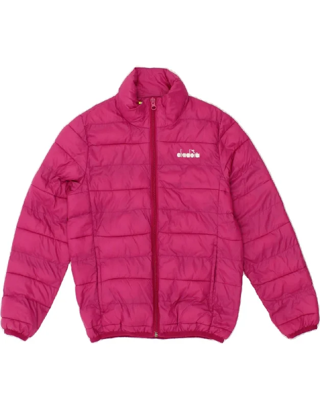 men's versatile jackets for fall -DIADORA Girls Padded Jacket 7-8 Years Pink Polyamide