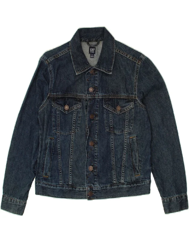 men's classic jackets -GAP Boys Denim Jacket 14-15 Years XL  Navy Blue Cotton