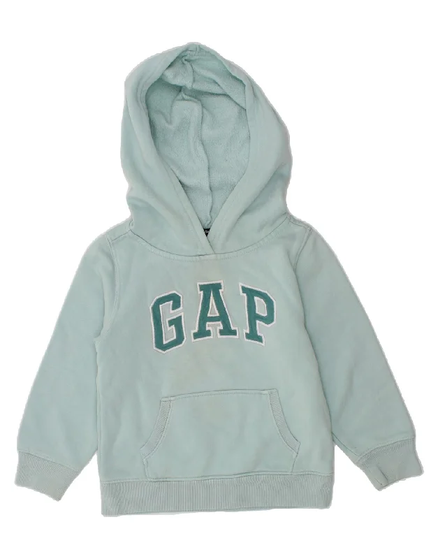 men's versatile hoodies -GAP Boys Graphic Hoodie Jumper 2-3 Years Turquoise Cotton