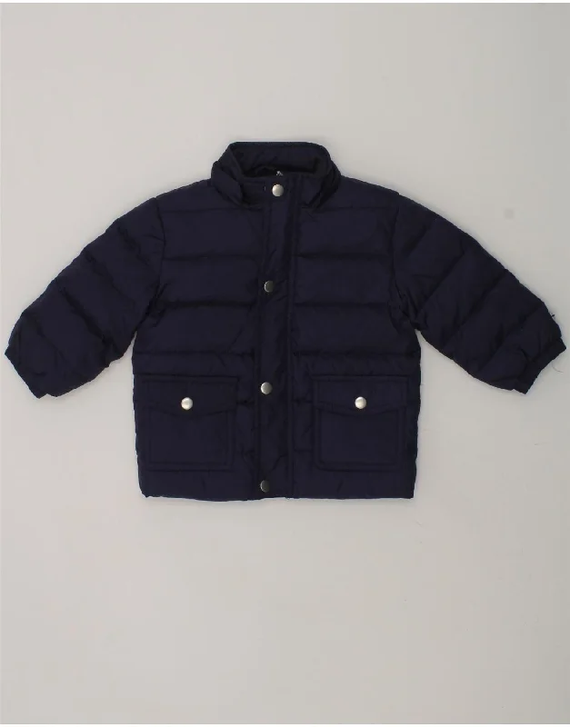 men's bomber jackets -GIANFRANCO FERRE Baby Boys Padded Jacket 3-6 Months Navy Blue Polyester