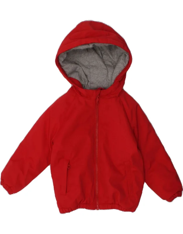 men's custom jackets -GUESS Baby Boys Graphic Hooded Windbreaker Jacket 12-18 Months Red