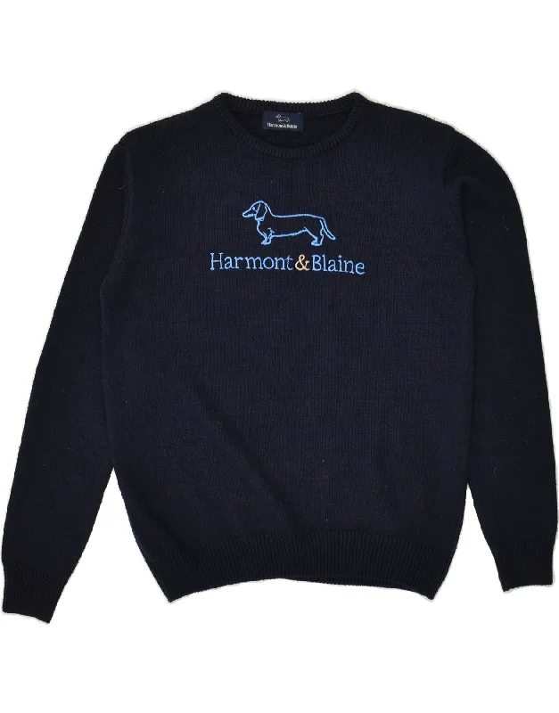 men's sweater vest -HARMONT & BLAINE Boys Crew Neck Jumper Sweater 11-12 Years Navy Blue