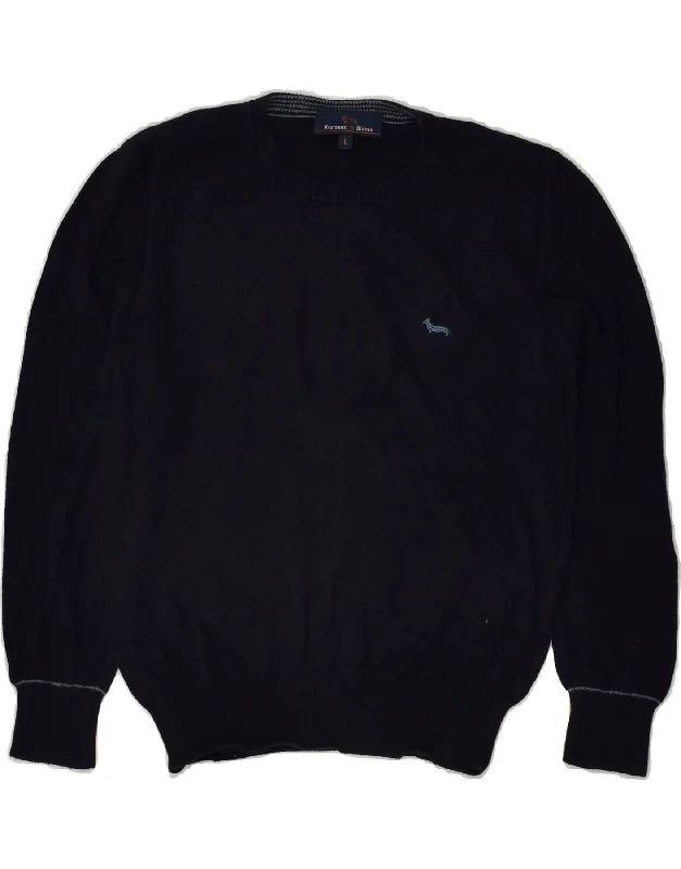 men's comfortable wool sweaters -HARMONT & BLAINE Girls Crew Neck Jumper Sweater 9-10 Years Large Navy Blue