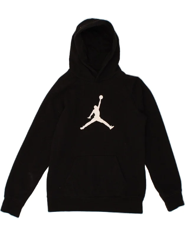 men's soft cotton hoodies -JORDAN Boys Graphic Hoodie Jumper 13-14 Years XL Black