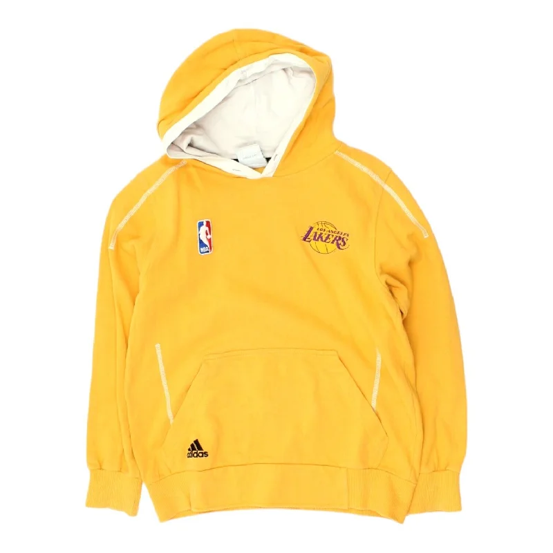 men's hoodie sweatshirt -LA Lakers Adidas Boys Yellow Pullover Hoodie | NBA Kids Basketball Sports VTG