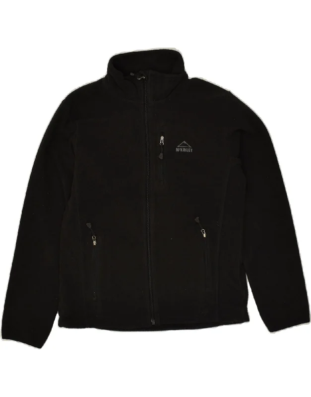 men's lightweight jackets for travel -MC KINLEY Boys Fleece Jacket 11-12 Years Black Polyester