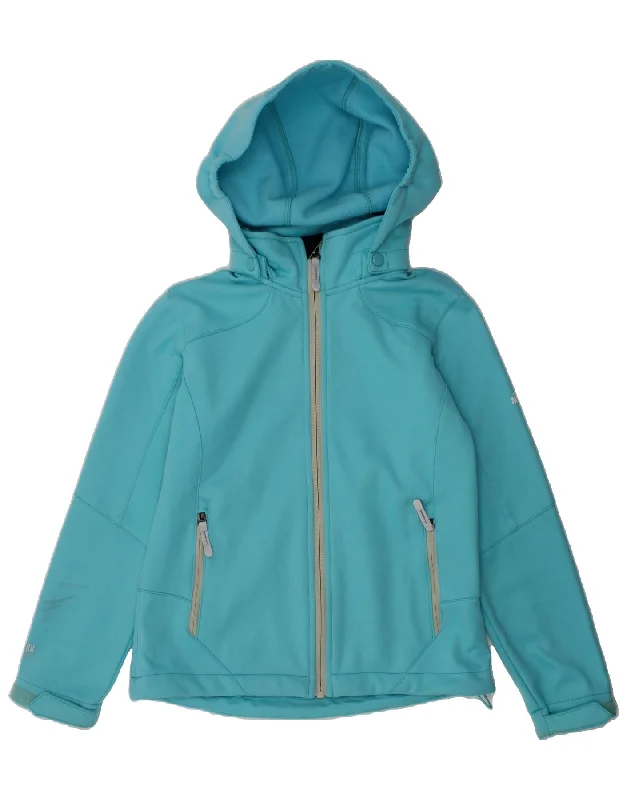 men's insulated winter jackets -MC KINLEY Girls Hooded Tracksuit Top Jacket 9-10 Years Blue Polyester