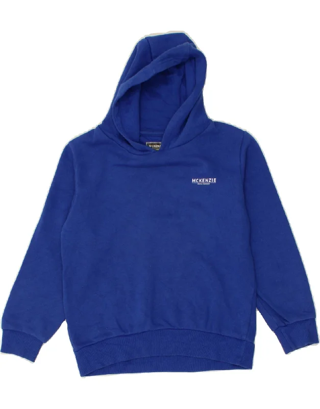 men's hoodie for outdoor workouts -MCKENZIE Boys Hoodie Jumper 7-8 Years Blue Cotton