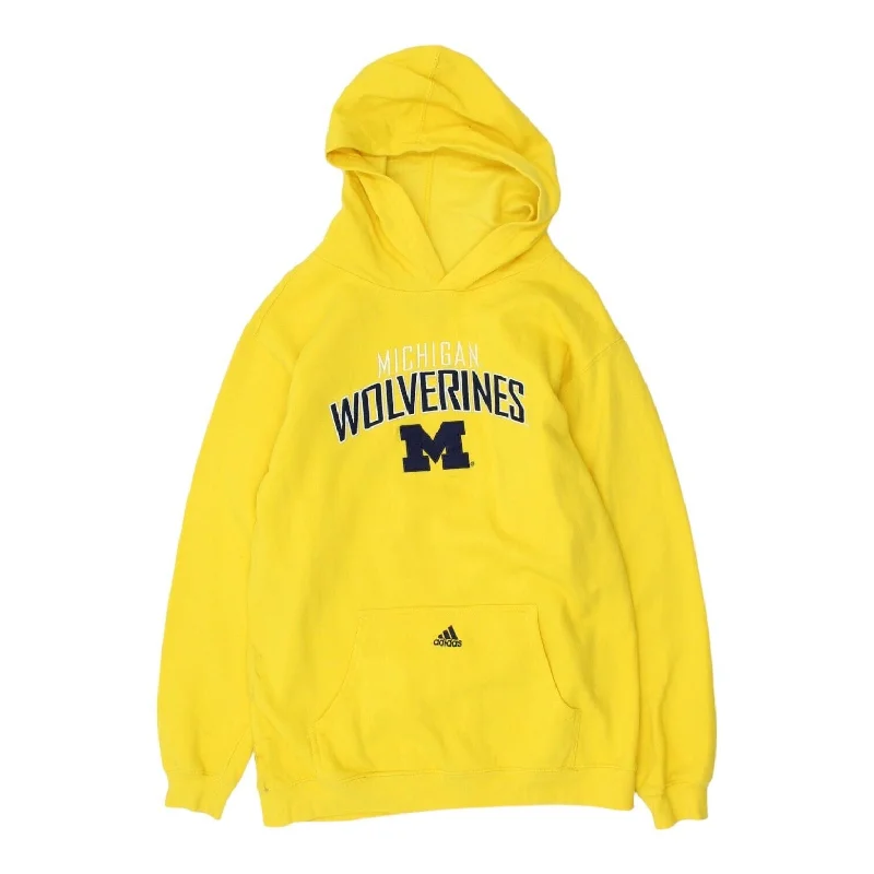 men's pullover hoodie for winter -Michigan Wolverines Adidas Kids Yellow Pullover Hoodie | College Sportswear Boys