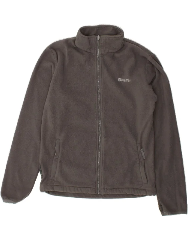 men's softshell winter jackets -MOUNTAIN WAREHOUSE Boys Graphic Fleece Jacket 12-13 Years Grey Polyester